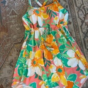 Floral One-Piece Swimsuit Dress with full coverage